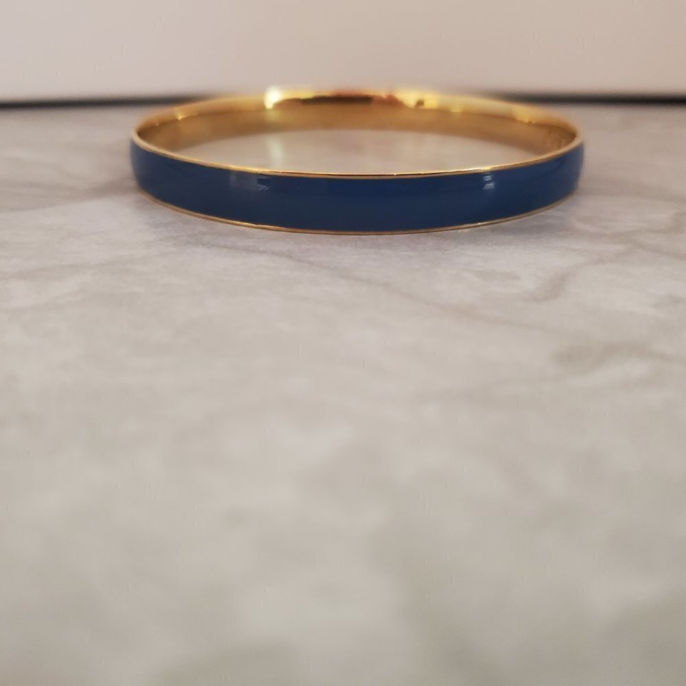 💙 Vintage Y2k 00s 2000's J. Crew Blue Bangle 💙 - Picture 2 of 15